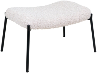 Fußstütze, Lammkunstleder, weiß, Beine schwarz, HN1090