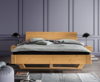 Doppelbett 'Carina' 200x200cm Kiefer gebeizt & geölt