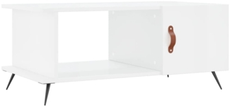 Couchtisch, Sofatisch Hochglanz-Weiß 90x50x40 cm Holzwerkstoff