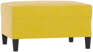 vidaXL Fußhocker Gelb 70x55x41 cm Samt 349323