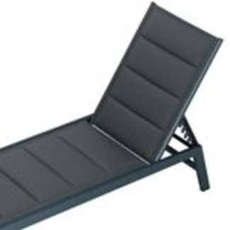 Blumfeldt Renazzo Sonnenliege - Verstellbarer Liegestuhl, Wetterfest & Ultraleicht, 5-Positionen Rückenlehne, Aluminiumrahmen, 120kg Kapazität, ComfortMesh, 195x60cm, Garten & Balkon, Anthrazit