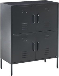 Büroschrank HOLBECK Metall Schwarz