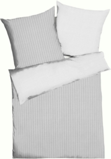 Kaeppel Wendebettwäsche Eternity Combo Bettwäsche, Satin mit seidigem Glanz, Streifen-Design, Mako-Satin, 2 teilig