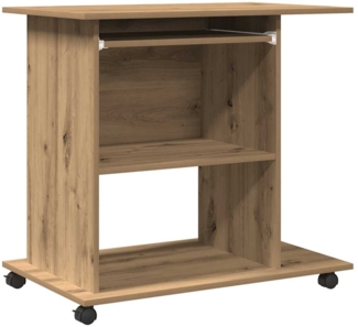 vidaXL Schreibtisch Artisan-Eiche 80x50x75 cm Holzwerkstoff 856053