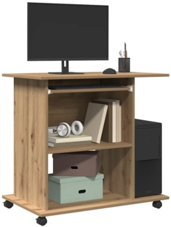 vidaXL Schreibtisch Artisan-Eiche 80x50x75 cm Holzwerkstoff 856053
