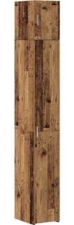 vidaXL Slim Storage Cabinet Altes Holz 30x42.5x225 cm Ingenieurholz 3365627