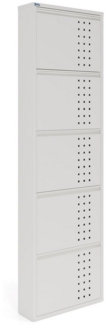 Kaufexpress GmbH Schuhschrank Metall-Schuhregal mit 5 Klappen – schmal, platzsparend & montiert Modern, robust & platzsparend – ideal für Flur, Diele oder Garderobe