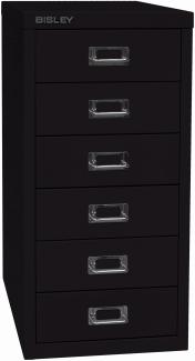 Bisley MultiDrawer™, 29er Serie, DIN A4, 6 Schubladen, Farbe schwarz