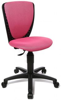 Topstar 70570BB10 High S'cool, Kinder- und Jugenddrehstuhl, Schreibtischstuhl für Kinder, Bezugsstoff pink