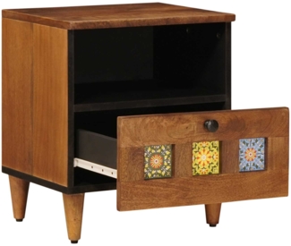 vidaXL Nachttisch Braun 40 x 33 x 46 cm Massivholz Mango 4018230