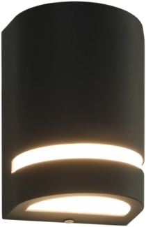 vidaXL Außenwandleuchten 2 Stk. 35 W Schwarz Halbrund 45648