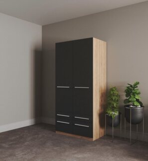 priess Kleiderschrank Schrank Garderobe Wäscheschrank Barcelona in 5 Breiten viel Stauraum, geräumige Schubkästen, mit Spiegel, MADE IN GERMANY