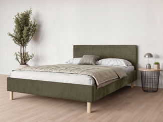 andas Polsterbett Albybyn, Bettgestell mit Kopfteil und Lattenrost, in 2 Breiten, ohne Bettkasten und Matratze, in 2 Breiten- 140 und 160 cm