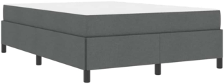vidaXL Boxspringbett Dunkelgrau und Schwarz 140 x 200 cm 3398865