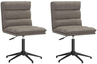 vidaXL Esszimmerstühle 2 Stk. Grau Kunstleder 3315407