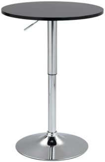 TPFLiving Stehtisch Cavira (Leicht zu montieren & flexibel einsetzbar, Robustes Metallgestell mit stabilem Trompetenfuß), Maße (TxBxH): 60 x 60 x 106cm - Farbe: schwarz