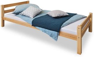 Bubema Bambi – Einzelbett aus massiver Buche, natur geölt, 90x200 cm, Farbe: Buche, Natur geölt