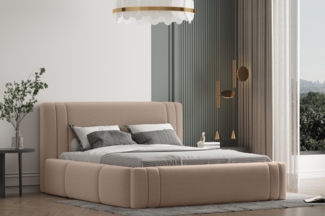 Polsterbett ROLF-OM 180x200 mit Bettkasten und Lattenrost. Farbe: VELUTTO 34