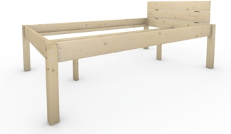 Pfostenbett Massivholzbett (Fichte) "Daybett" 120 x 200 cm 58 cm Holzbett 300kg
