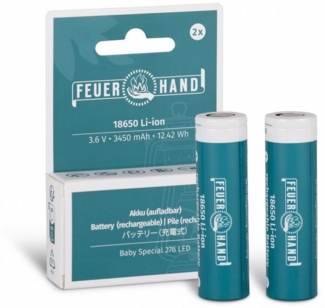 Feuerhand Gartenleuchte Feuerhand Li-Ion Akku für Baby Special 276 LED (2er Pack, 18650 –