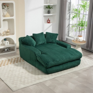 STILVORA Schlafsofa mit bettfunktion,Hochelastisches bean bag sofa cord für Wohnzimmer
