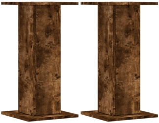 vidaXL Pflanzenständer 2 Stk. Räuchereiche 30x30x60 cm Holzwerkstoff 3307859
