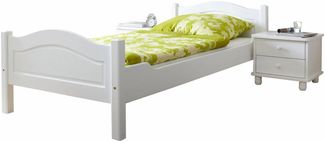 Ticaa Massivholzbett Rita, Doppelbett, aus Kiefer Massivholz, inkl. Rollrost
