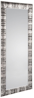 Spiegel Nadja , Glas, Kunststoff , Silber, Schwarz, Verspiegelt , 90 x 190 x 2 cm