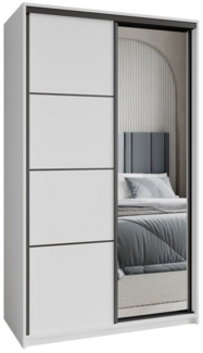 Masseno Schwebetürenschrank VARO Kleiderschrank mit Spiegel und Schubladen Schlafzimmerschrank