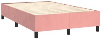 vidaXL Boxspringbett mit Matratze Rosa 120x200 cm Samt 3137778