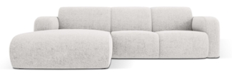 Micadoni Boucle Ecksofa Molino 4-Sitzer Links Chenille Hellgrau