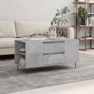 vidaXL Couchtisch Betongrau 102x44,5x50 cm Holzwerkstoff 831000