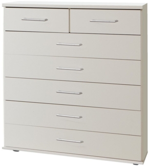 Kommode CLICK weiß Dekor 7 Schubkästen 90 cm