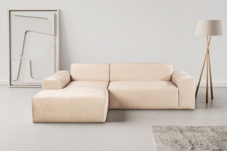 WERK2 Ecksofa Zeus-L modern und zeitlos, Breite 253cm, bequemes Sofa, Curvy Trend Ecksofa mit urbaner Optik