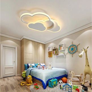 Riserva LED Deckenleuchte Wolken Design LED Deckenleuchte Weiß 32W Dimmbar mit Fernbedienung