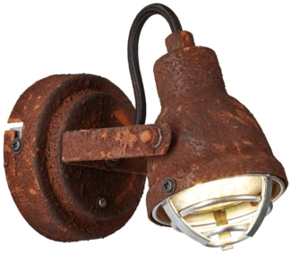 Lightbox Deckenstrahler, ohne Leuchtmittel, Industrial Wandstrahler - Wandspot Vintage Look mit schwenkbarem Kopf