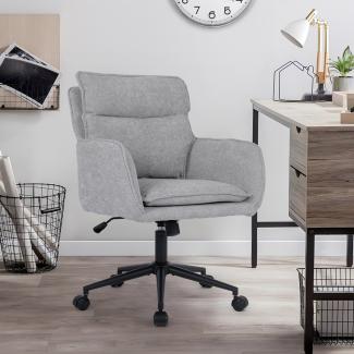 HOME DELUXE Bürostuhl aus Webstoff CORA - Grau