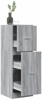 vidaXL Apothekerschrank Grau Sonoma 40x41x118 cm Holzwerkstoff 855201