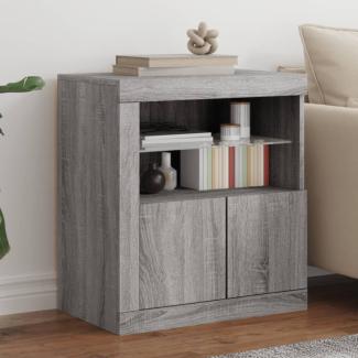 vidaXL Sideboard mit LED-Leuchten Grau Sonoma 60,5x37x67 cm 836621