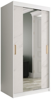 ABIKS MÖBEL Schwebetürenschrank MARMUR T1 Kleiderschrank, Schiebetürenschrank mit Spiegel