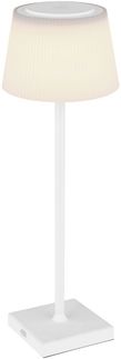 Tischlampe Akku Schreibtischlampe Nachttischlampe Dimmbar Weiß 58434W