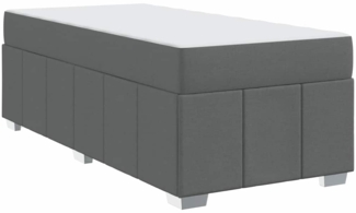 vidaXL Bettgestell mit Matratze Dunkelgrau 120 x 190 cm Stoff 3398273
