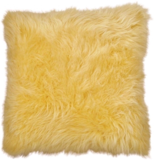 Lammfellkissen Merino Gelb mit Inlett