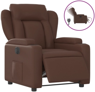 vidaXL Elektrischer Relaxsessel Braun Kunstleder 3204532