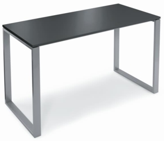 Soennecken Stehtisch 160x80x110cm Gestell silber Platte anthrazit