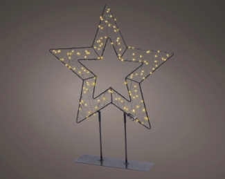 Lumineo LED Tischlampe batteriebetrieben mit Timer 47x38 cm warmweiß schwarz