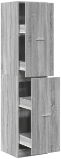 vidaXL Apothekerschrank Grau Sonoma 40x41x174,5 cm Holzwerkstoff 3309650