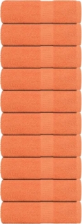 Gästetücher 10 Stk. Orange 30x50 cm 360 g/m² 100% Baumwolle 136901