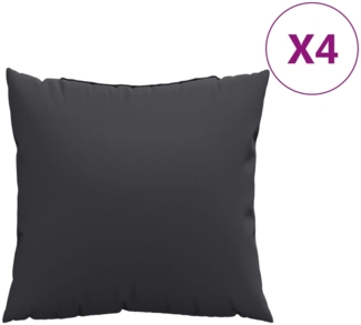 vidaXL Sofakissen 4 Stk. Schwarz 60x60 cm Stoff 360410