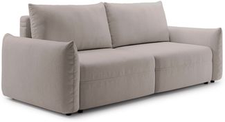 Selsey 'Theolla' 3-Sitzer-Schlafsofa mit Chenille und Bettkasten, Hellbeige